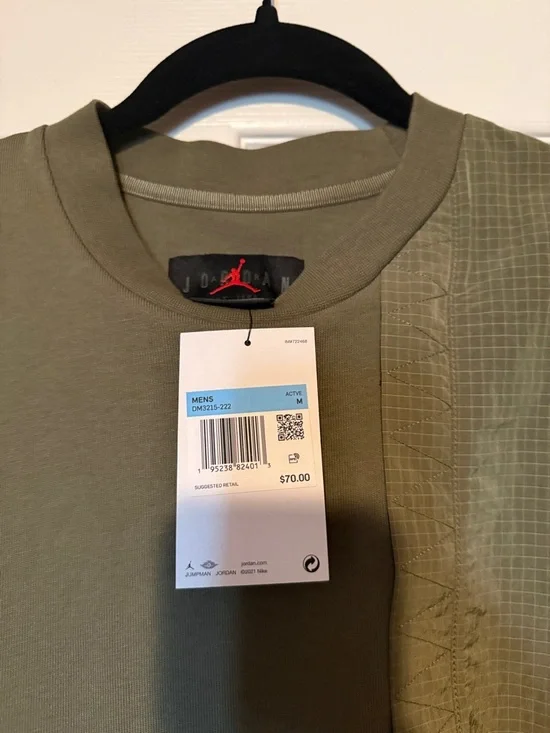 Jordan 23 Engineered Olive Green Short Sleeve Tee - Picture 2 of 4